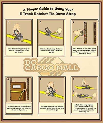 2 x 12 Heavy Duty Yellow Polyester Ratcheting Straps S7142