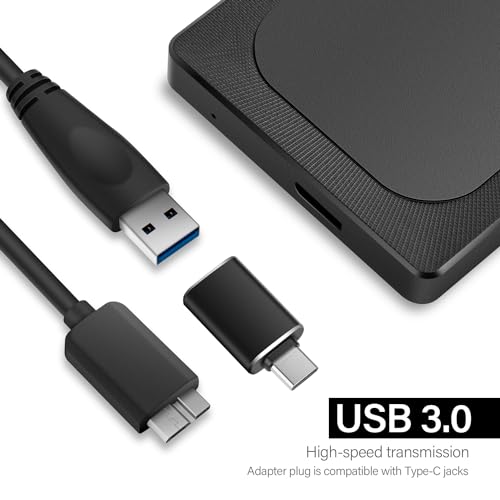 1TB Ultra Slim Portable External Hard Drive USB 3.0 USB-C X2265