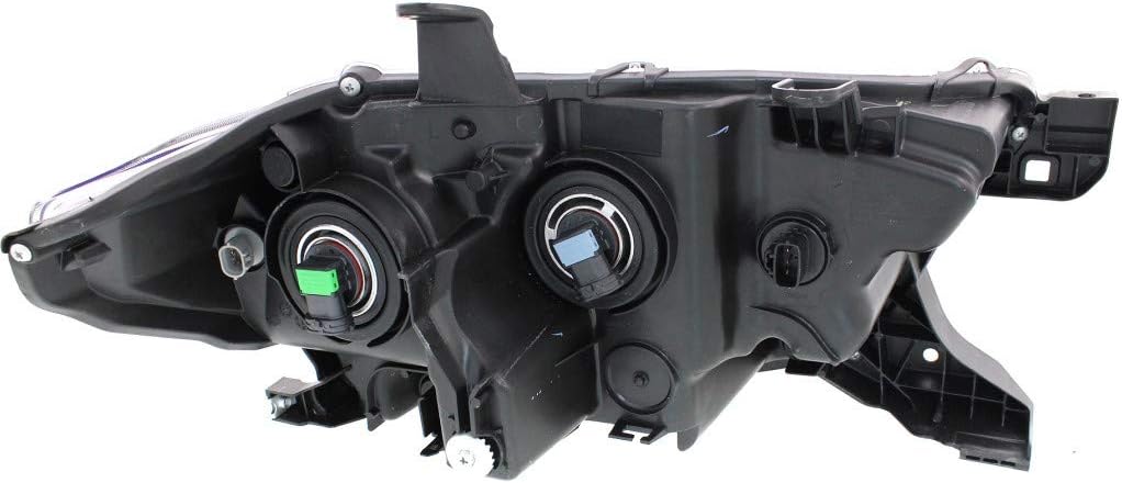 Headlight Assembly Halogen DRL Black Trim Driver Side R1548