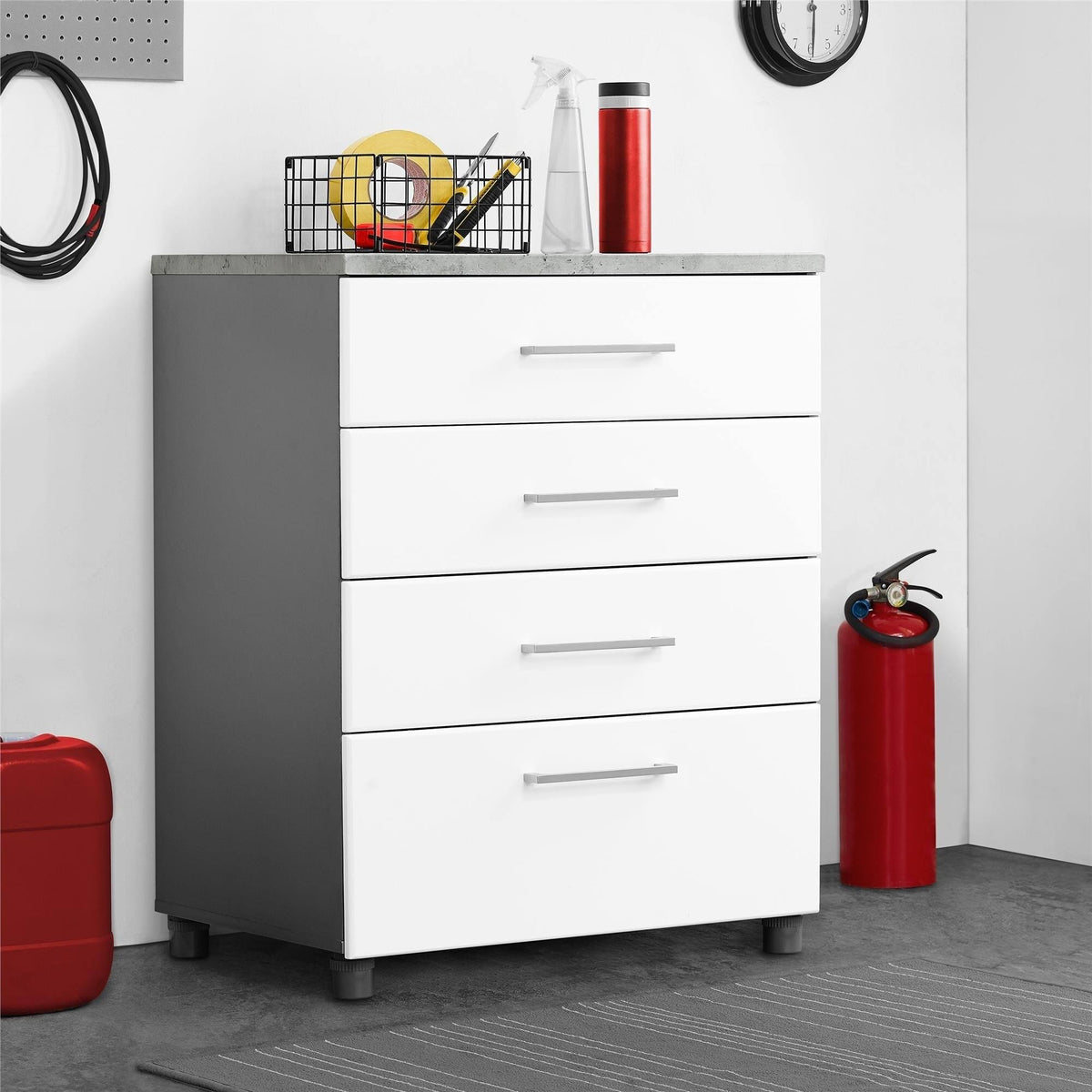 White 4 Drawer Base Cabinet I814148
