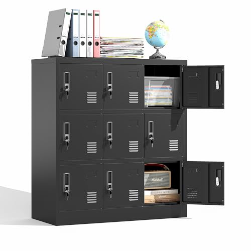9 Door Metal Storage Locker with Locks A144864